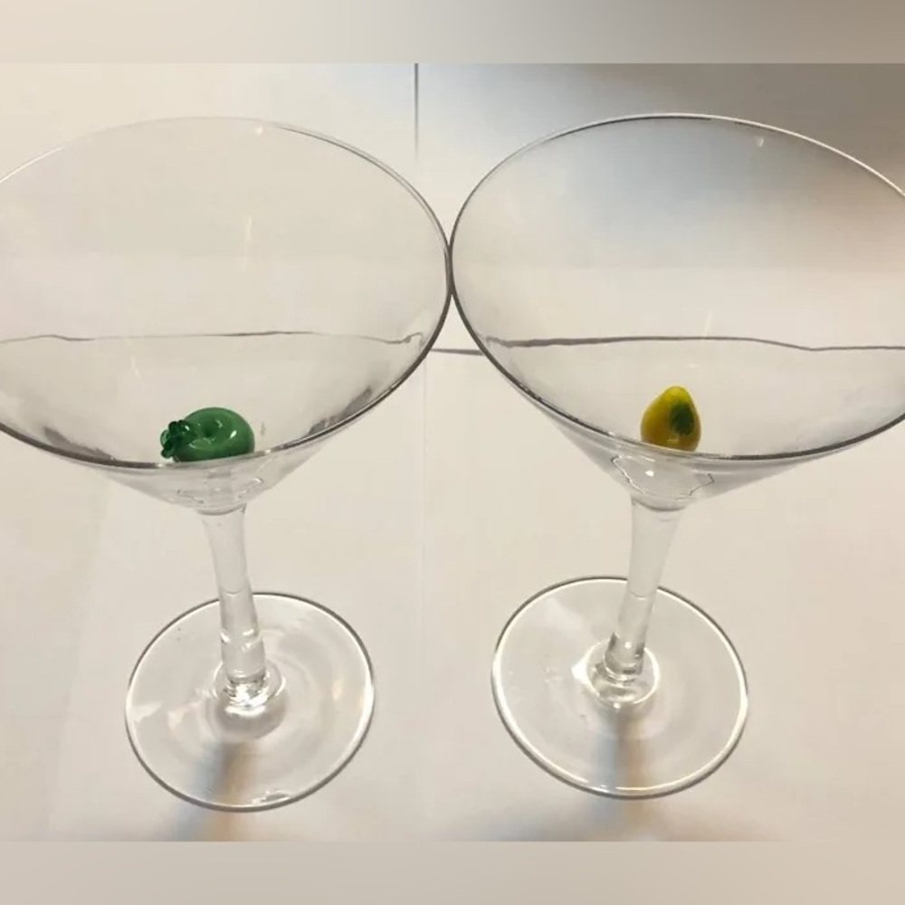 Vintage Fruit Martini Glasses